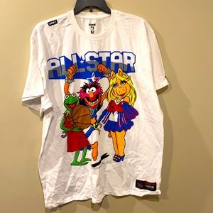 Unk NBA Licensed Muppets All Stars Shirt 3xl w/ Kermit, Miss Piggy & Animal